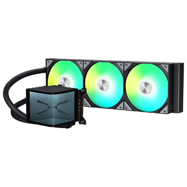 TRYX PANORAMA ARGB 360mm AiO Liquid CPU Cooler in Black